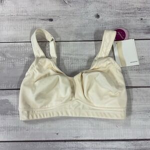 Amoena Mastectomy Bra Womens 32DD Candlelight Marlena 2167 Wireless Soft Cup NEW